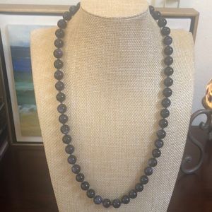 Black/Navy bead necklace